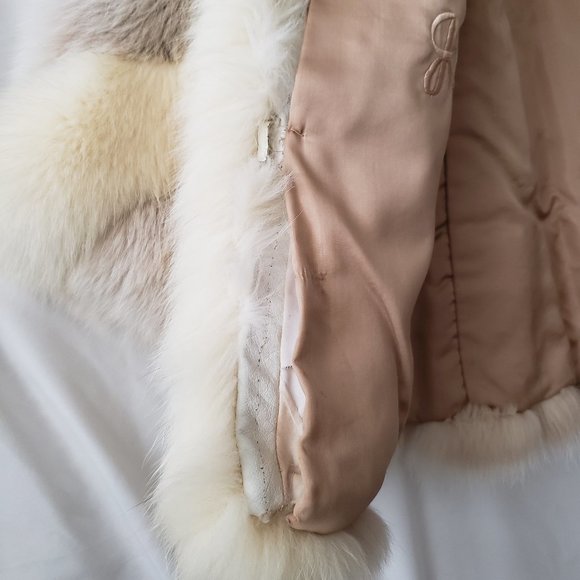 **SOLD**Vintage Blushed Dyed Fox Fur Jacket size 6 - Picture 6 of 8